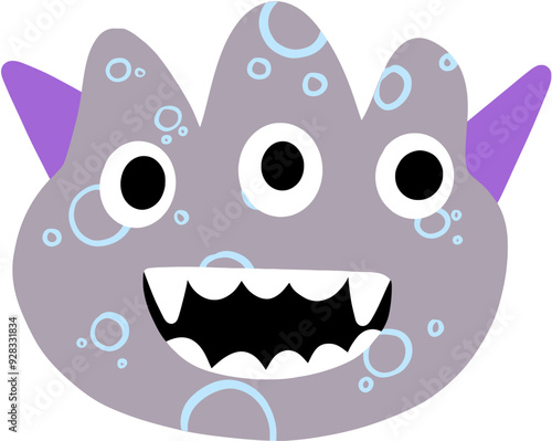 Cute Doodle Alien Monster Cartoon