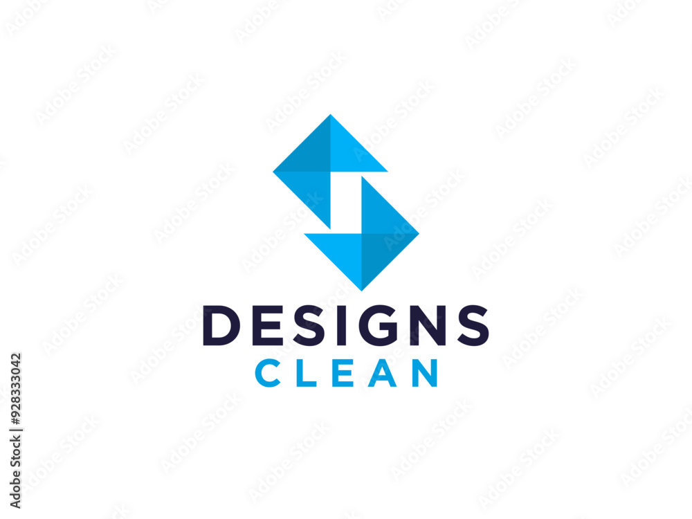 Abstract Initial Letter S Logo. Blue Geometric Line isolated on White Background. Usable for Business and Branding Logos. Abstract Initial Letter S Logo. Blue Geometric Line isolated on White Background. Usable for Business and Branding Logos.