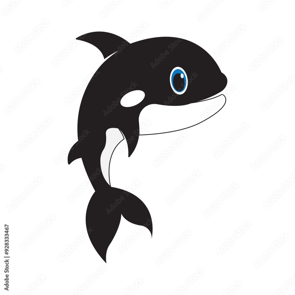 Naklejka premium Orca Killer Whale Logo Icon Vector illustration design