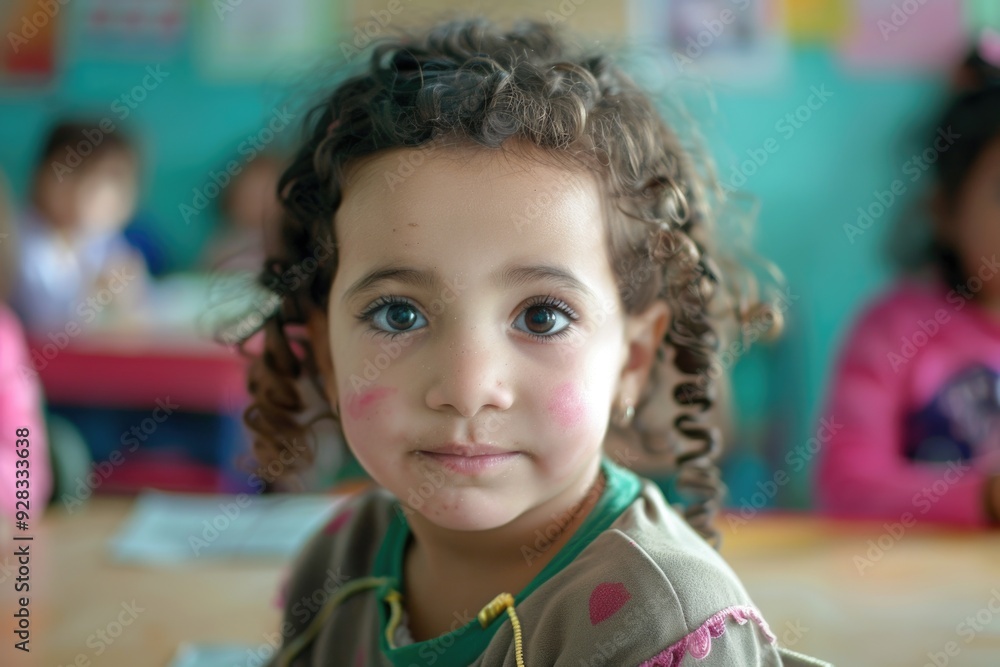 Young child learning at school Young child learning at school