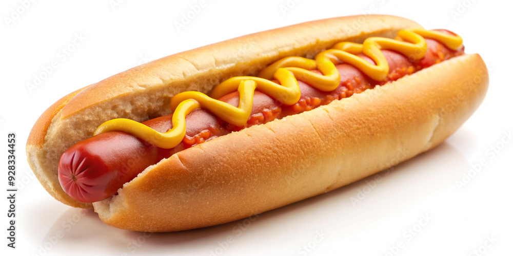 Hot Dog Isolated on White Background - Full Depth View (1) Hot Dog Isolated on White Background - Full Depth View (1)