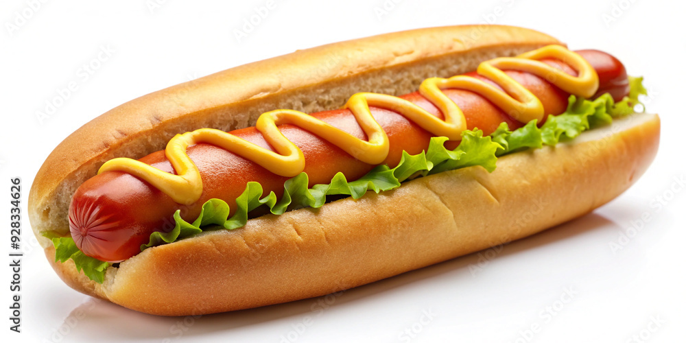 Hot Dog Isolated on White Background - Full Depth View (2) Hot Dog Isolated on White Background - Full Depth View (2)