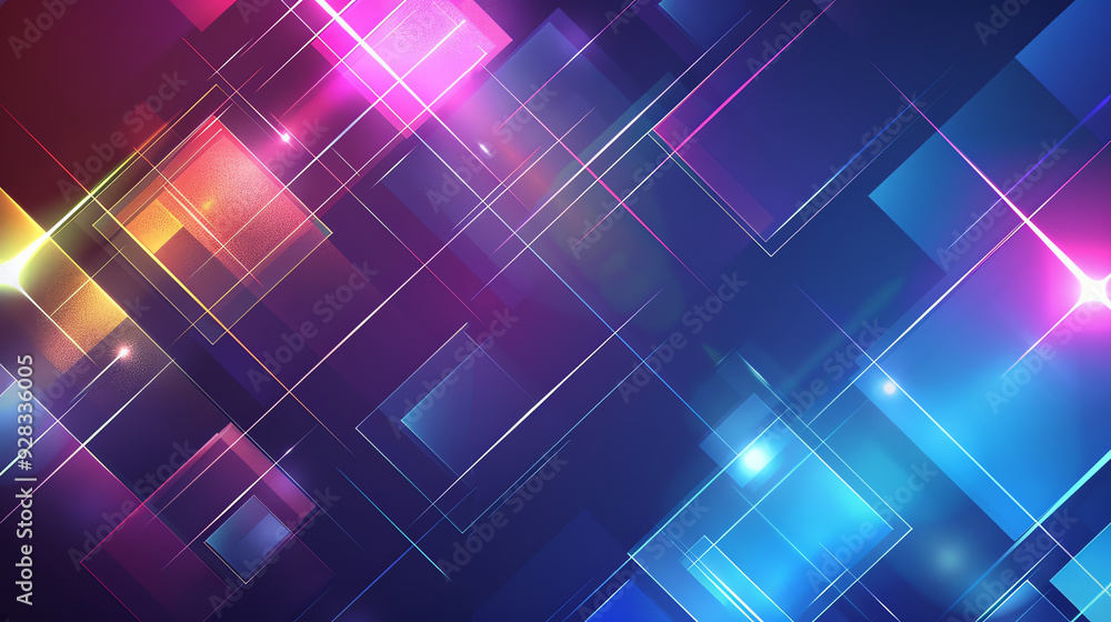 abstract wallpaper with harmonious geometric combinations and bright lighting, AI generated abstract wallpaper with harmonious geometric combinations and bright lighting, AI generated