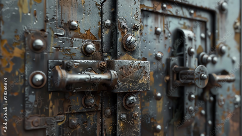 Detailed 3D render of industrial latches and catches Detailed 3D render of industrial latches and catches