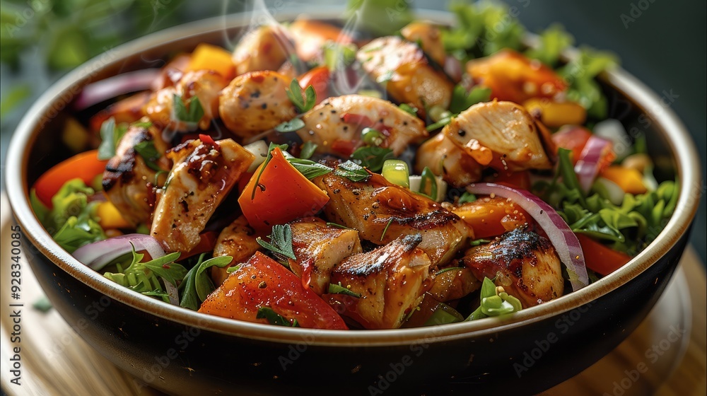 Smoky Chicken Salad. Generative AI. Smoky Chicken Salad. Generative AI.