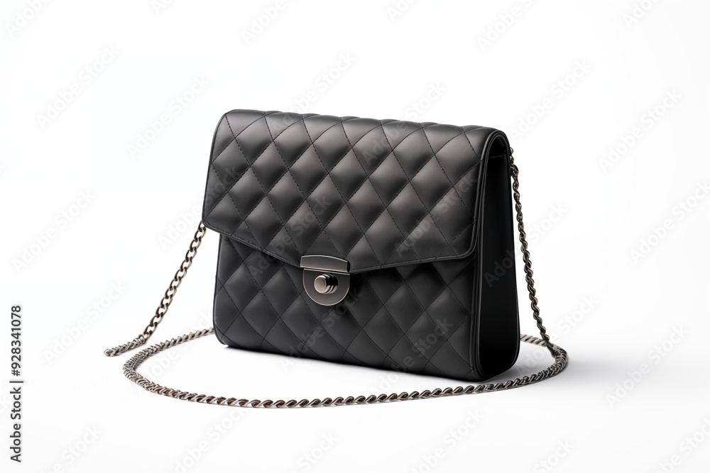 Onyx Colors flap bag on a white isolated background Onyx Colors flap bag on a white isolated background