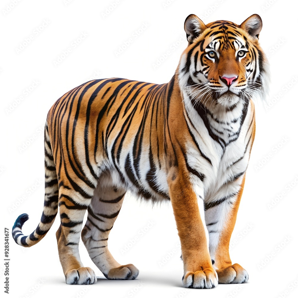 Obraz premium tiger isolated on white background
