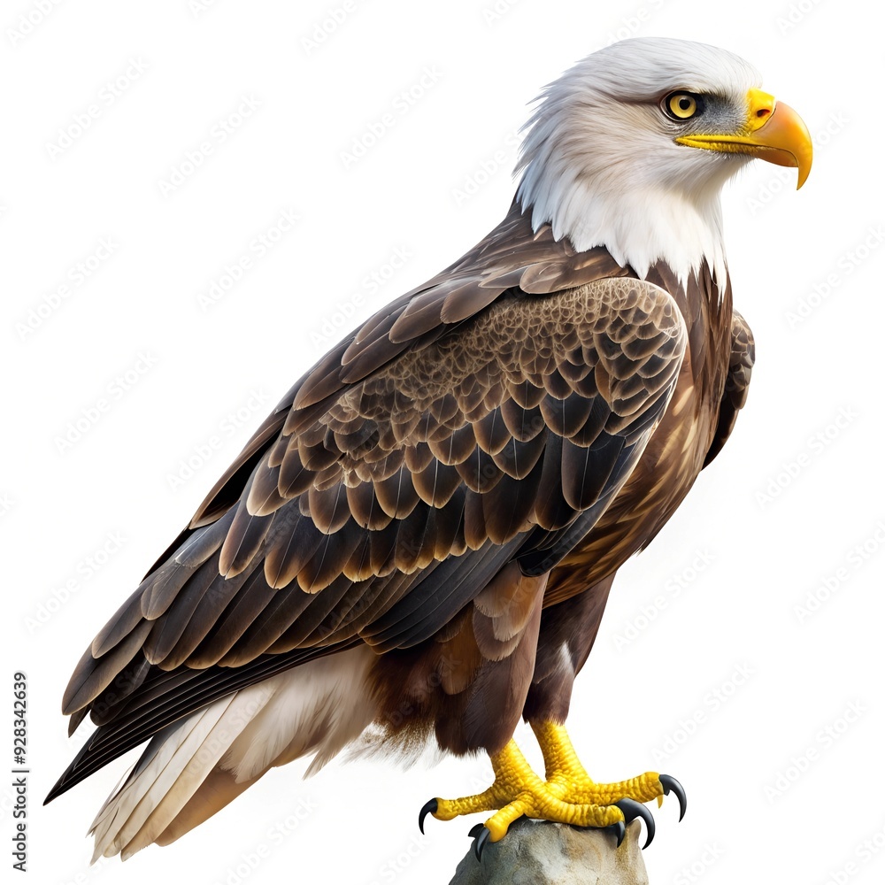 Obraz premium bald eagle isolated on white background