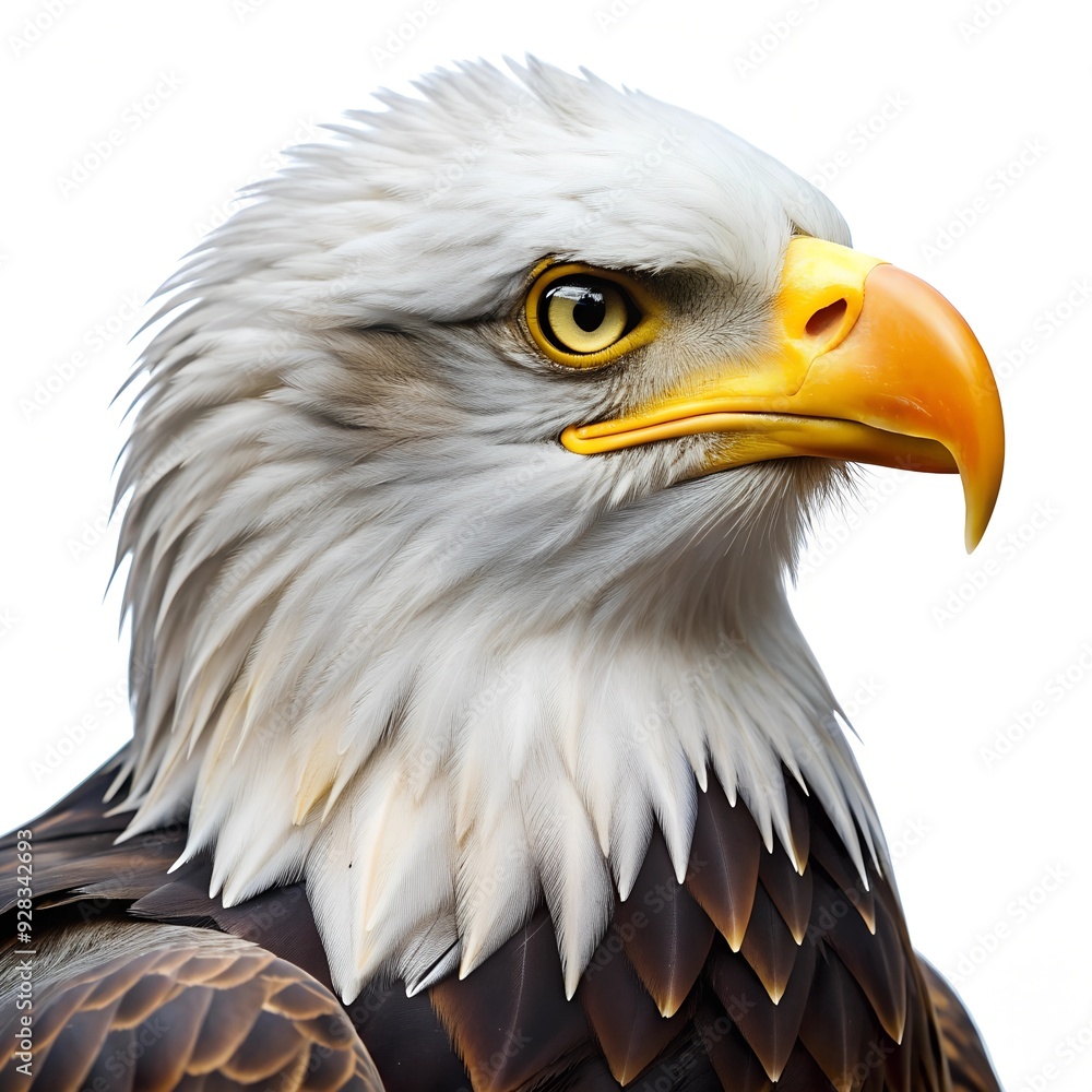 Obraz premium eagle head on white background