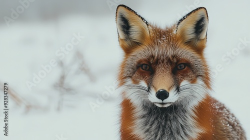 Red Fox in Winter Snow