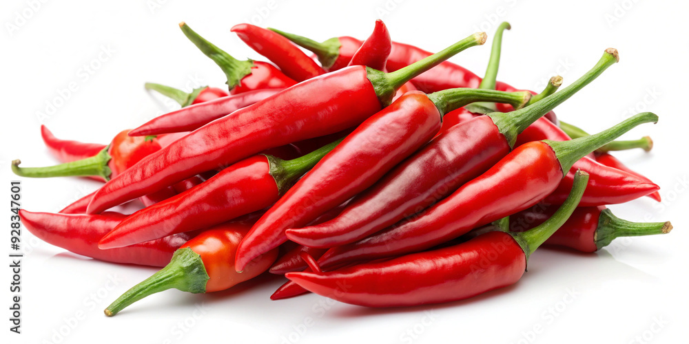 Red hot chili peppers isolated on white background Red hot chili peppers isolated on white background