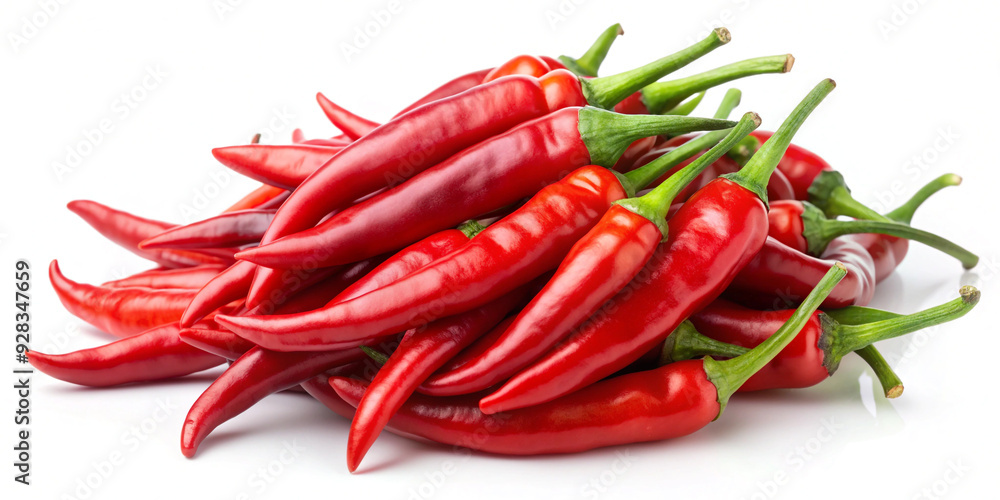 Red hot chili peppers isolated on white background Red hot chili peppers isolated on white background