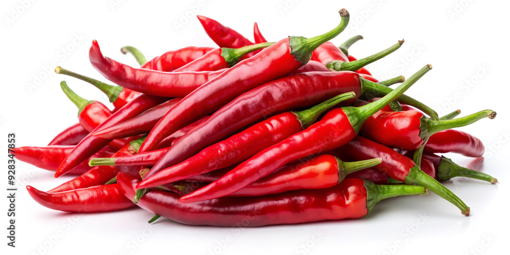 Red hot chili peppers isolated on white background Red hot chili peppers isolated on white background