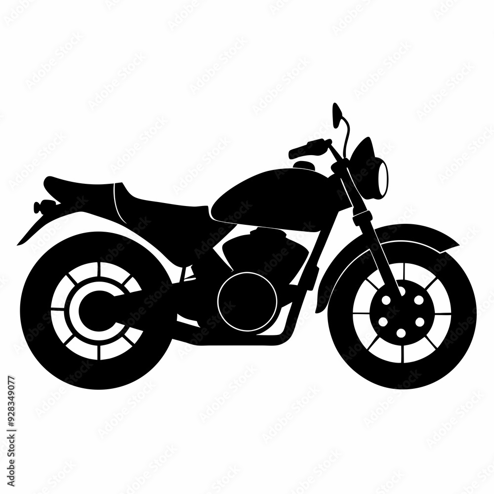 Fototapeta premium Motorcycle Black silhouette