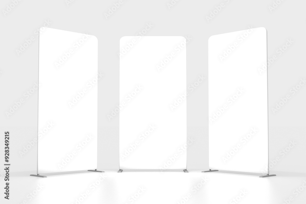 Totem Fabric Display Stand Sketch. Advertising Panel Isolated on White Background. View of a 3D Three-dimensional Illustration Model of a Poster Display Stand. 100x200 cm Totem Fabric Display Stand Sketch. Advertising Panel Isolated on White Background. View of a 3D Three-dimensional Illustration Model of a Poster Display Stand. 100x200 cm