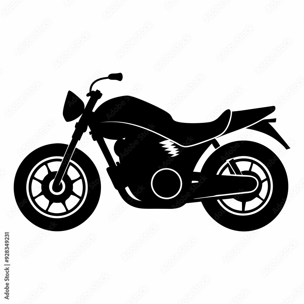 Fototapeta premium Motorcycle Black silhouette