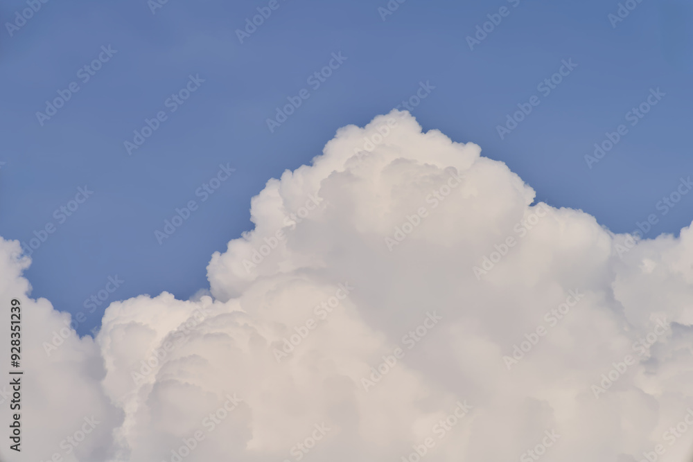 Large white clouds on sunny day