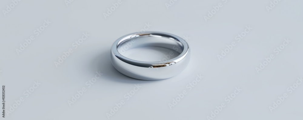 White gold ring on white background, 4K hyperrealistic photo White gold ring on white background, 4K hyperrealistic photo