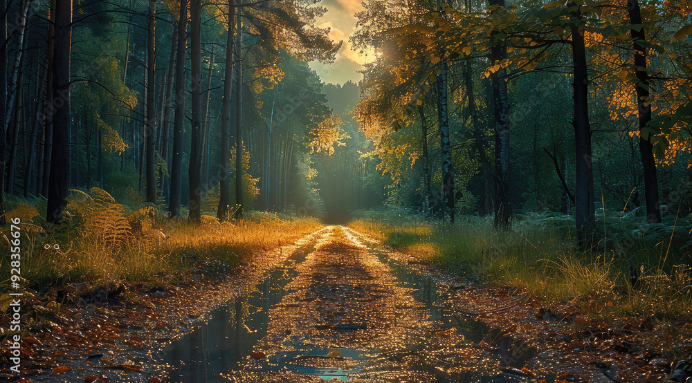 Epic scenery. forest. Generative AI. Epic scenery. forest. Generative AI.
