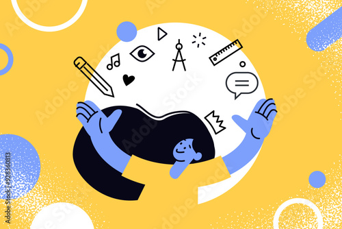 Back to school. Vector illustration banner of education, learning, back to school, online course and training, distance education and e-learning.