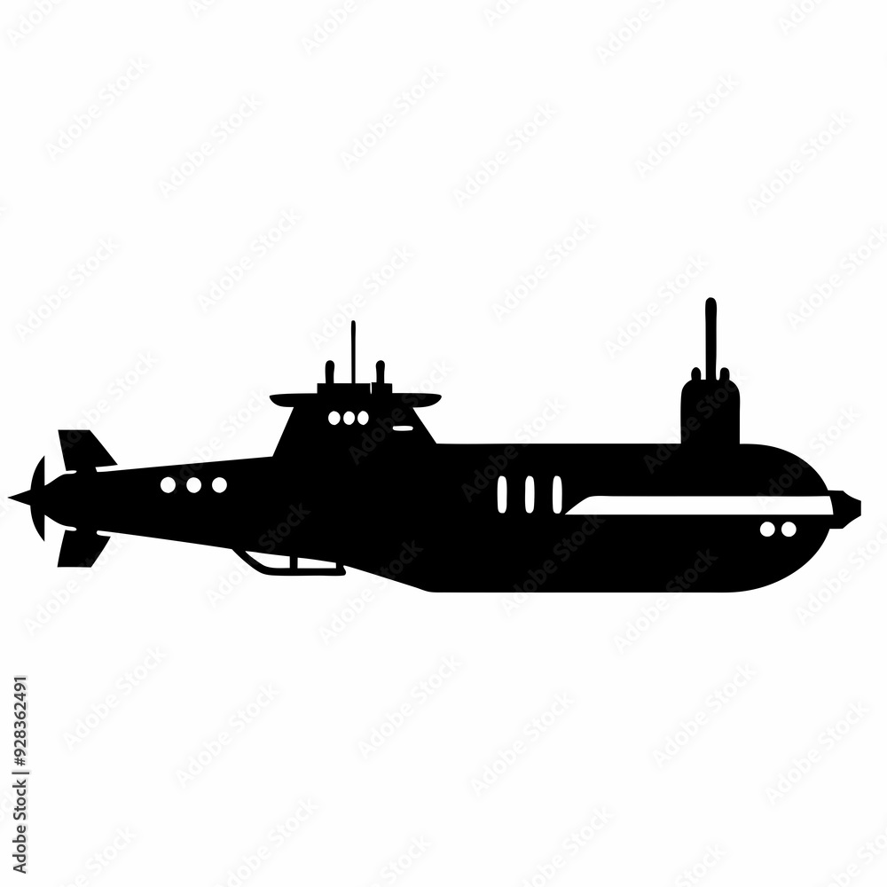 Submarine Black silhouette Submarine Black silhouette