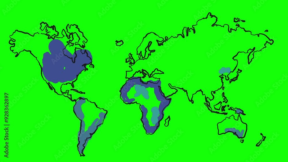 World Map Animation – Simple Outline Motion Video with Alpha Matte Channel World Map Animation – Simple Outline Motion Video with Alpha Matte Channel