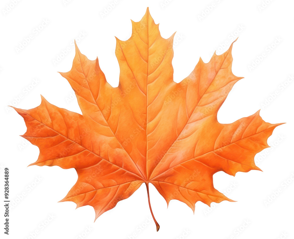 Obraz premium PNG Orange maple leaf plant tree red.