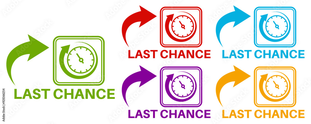 set last chance icon. advertising banner sign sticker social media label template design vector illustration set last chance icon. advertising banner sign sticker social media label template design vector illustration
