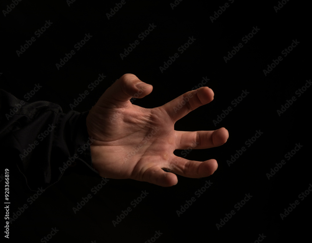 Man hand. Hands. Concept. Photo. Background. Dark. Shadow. Help. Finger. 