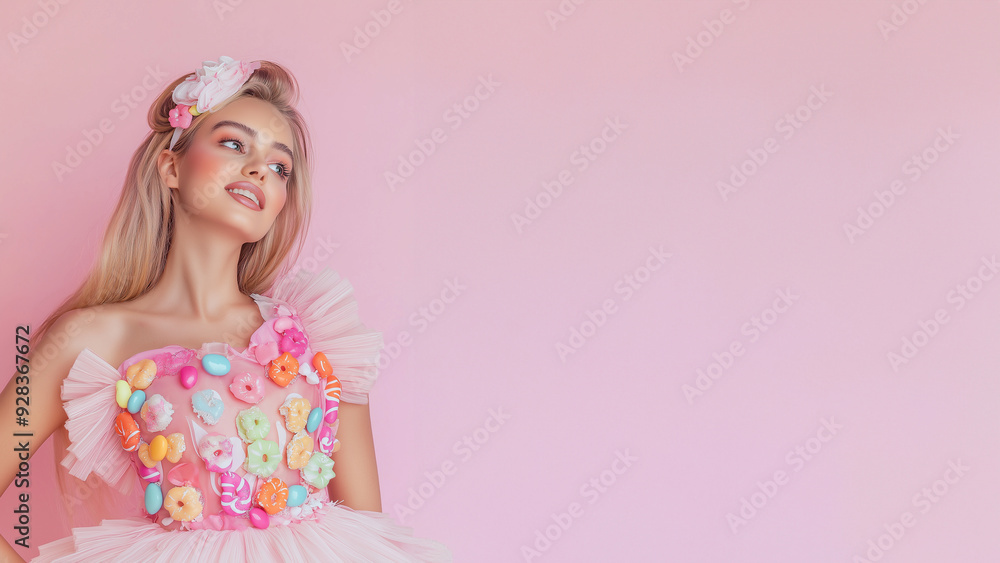 Strahlende junge Frau in pastellfarbenem Kleid vor Studiohintergrund. Ihr Lächeln vermittelt Freude. Ideal für Mode-, Lifestyle- und Beautythemen sowie Werbung und Social-Media-Inhalte Strahlende junge Frau in pastellfarbenem Kleid vor Studiohintergrund. Ihr Lächeln vermittelt Freude. Ideal für Mode-, Lifestyle- und Beautythemen sowie Werbung und Social-Media-Inhalte