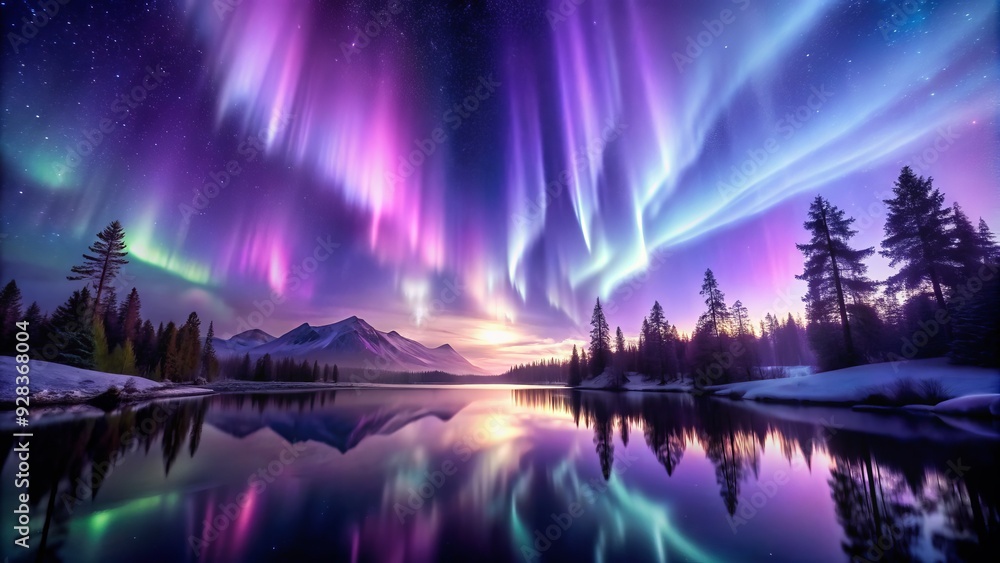 mystical violet aurora: ethereal, magical, enchanting, iridescent, celestial mystical violet aurora: ethereal, magical, enchanting, iridescent, celestial