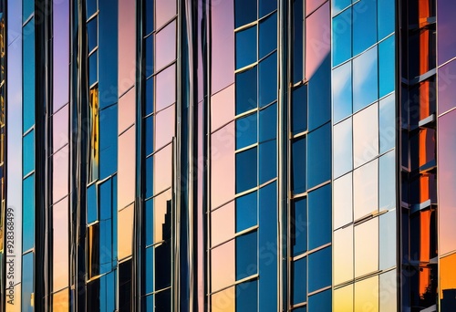 Wallpaper Mural contemporary architectural design featuring striking lighting effects bold color contrasts modern urban setting, architecture, structure, building Torontodigital.ca