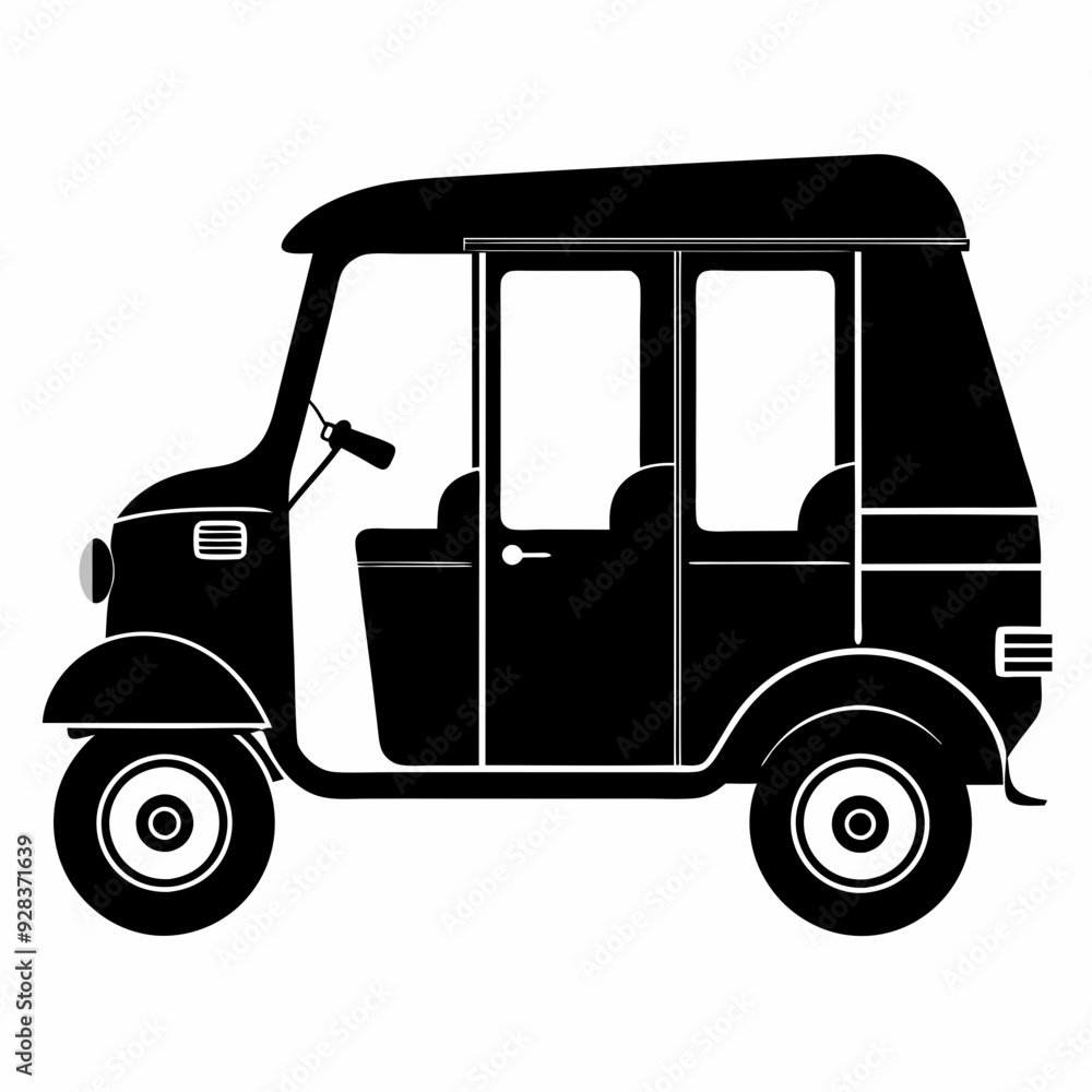 Auto Rickshaw Black silhouette Auto Rickshaw Black silhouette