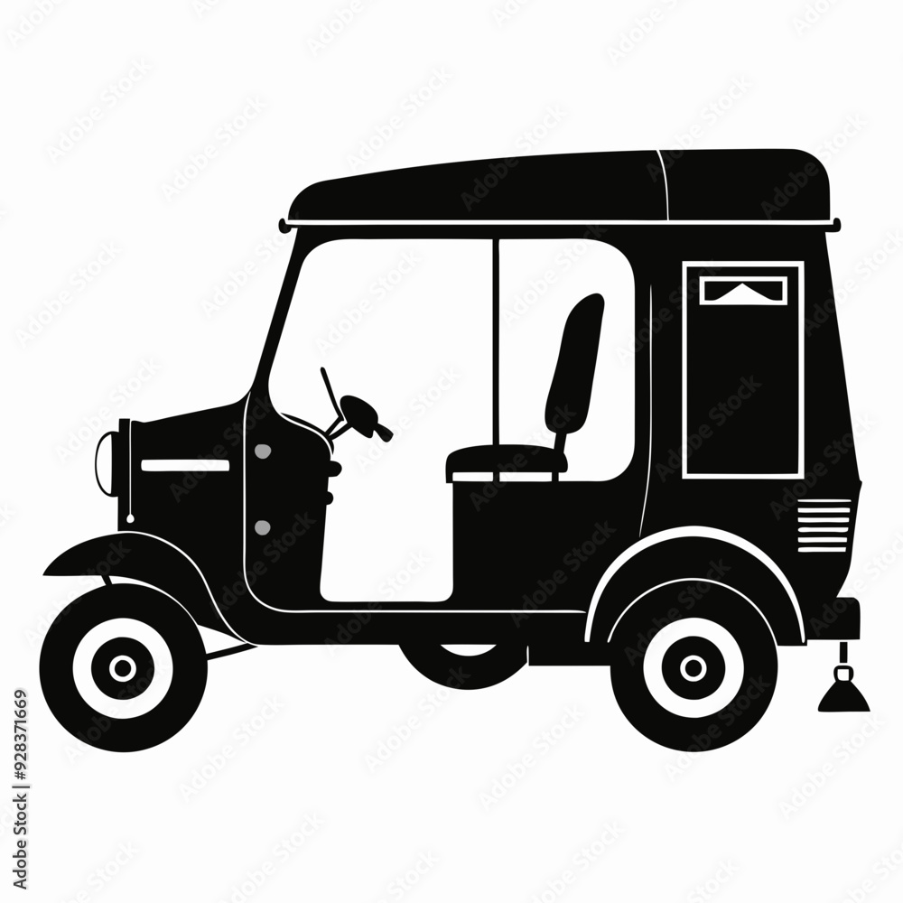 Auto Rickshaw Black silhouette Auto Rickshaw Black silhouette