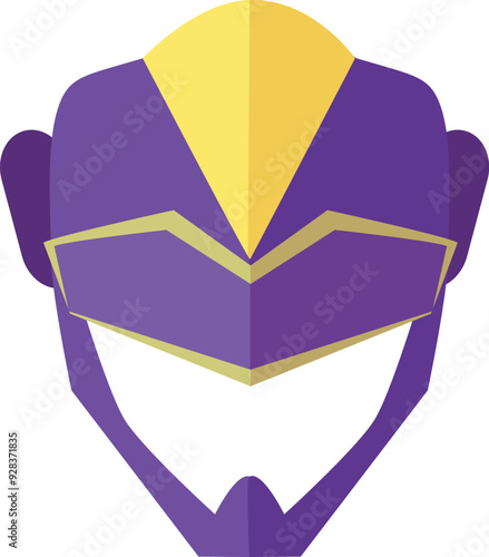 Superhero mask color icon. Superpower helmet symbol