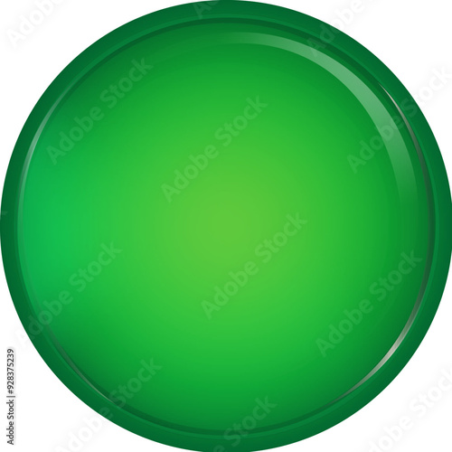 Green pin label mockup. Blank metal button
