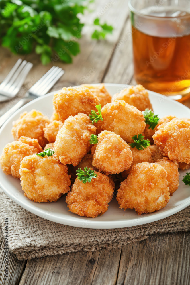 golden, brown, crispy fried pork. AI generative golden, brown, crispy fried pork. AI generative