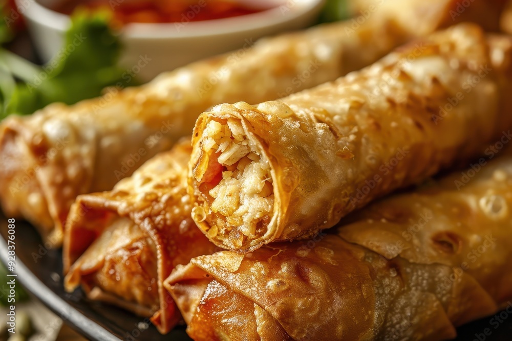 Detailed picture of egg rolls Detailed picture of egg rolls