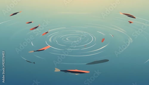 Peaceful Pond with Fish