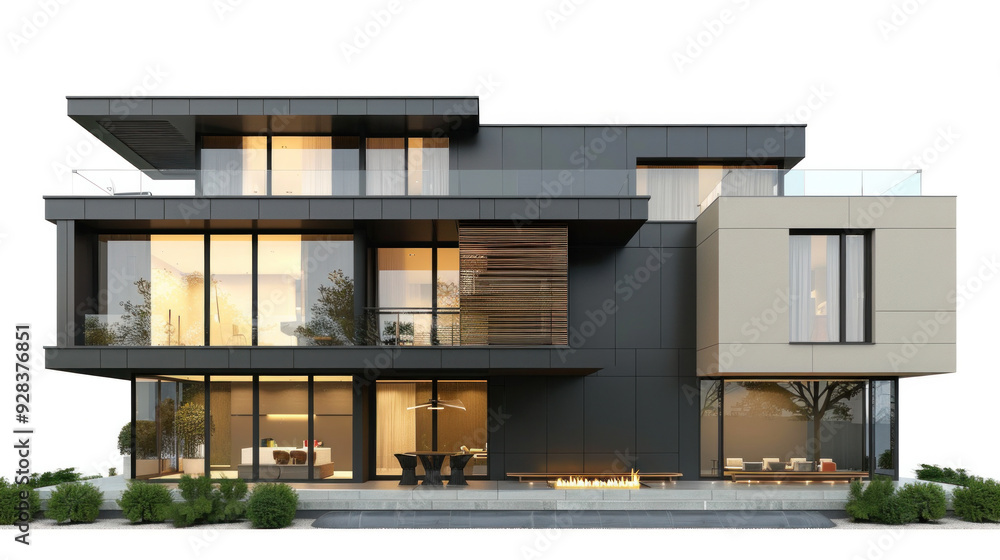 Modern house design, simple and stylish, isolated on transparent background. Modern house design, simple and stylish, isolated on transparent background.