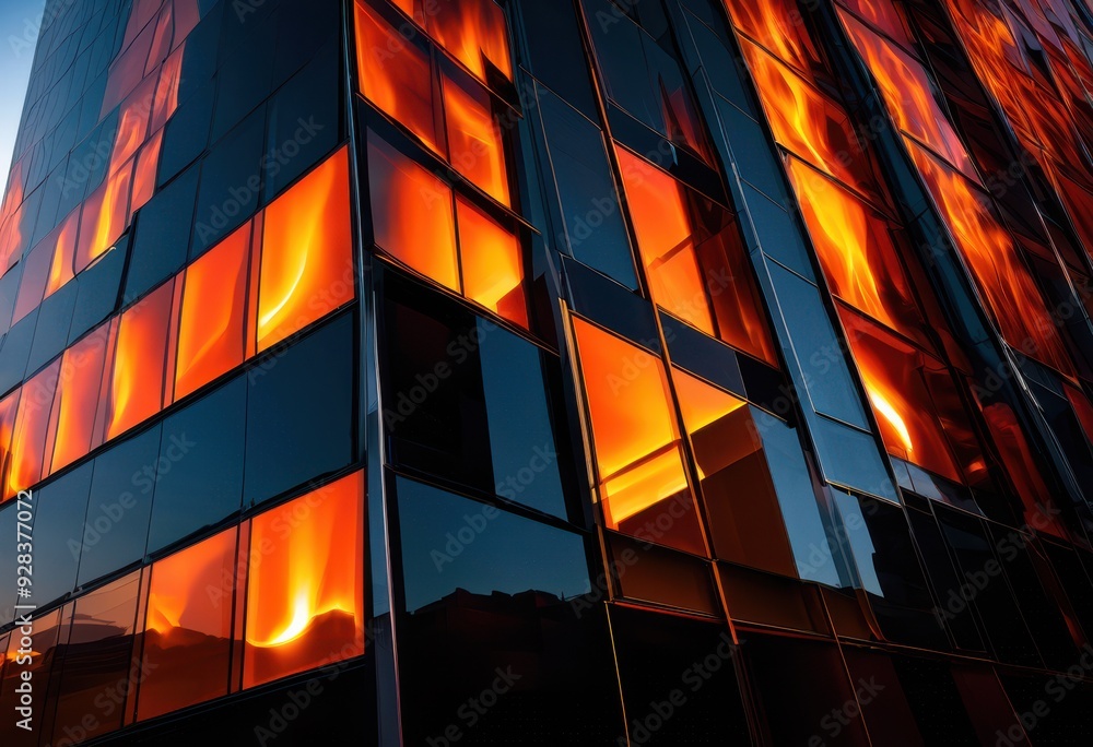 intense fire consuming contemporary building striking architecture bright flames, blaze, smoke, modern, structure, heat, light, energy, design, exterior intense fire consuming contemporary building striking architecture bright flames, blaze, smoke, modern, structure, heat, light, energy, design, exterior