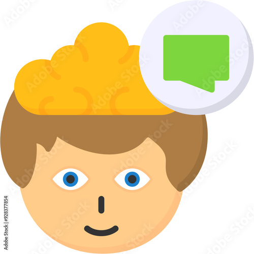 Inner Dialogue Vector Icon Design