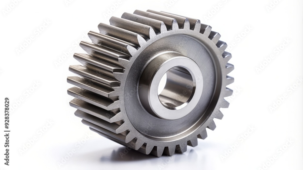 Metal gear isolated on white background, symbolizing precision engineering, efficiency, and harmony in motion, perfect for engine, car, and bike industry, teamwork, and business concepts. Metal gear isolated on white background, symbolizing precision engineering, efficiency, and harmony in motion, perfect for engine, car, and bike industry, teamwork, and business concepts.