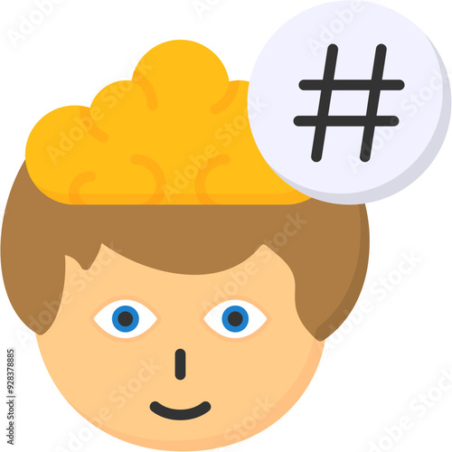 Hashtag Vector Icon Design