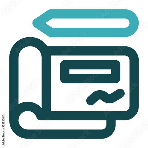 cheque icon for illustration