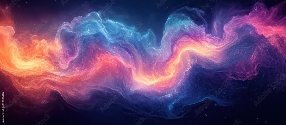 Abstract Colorful Smoke Swirls in Dark Space - Vibrant and Dynamic Digital Art Background Abstract Colorful Smoke Swirls in Dark Space - Vibrant and Dynamic Digital Art Background
