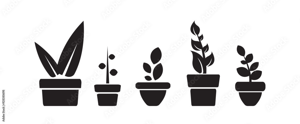set of plant icons	