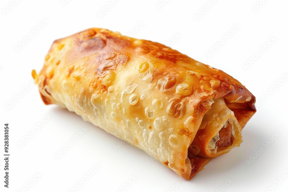 Eggroll against white backdrop Eggroll against white backdrop