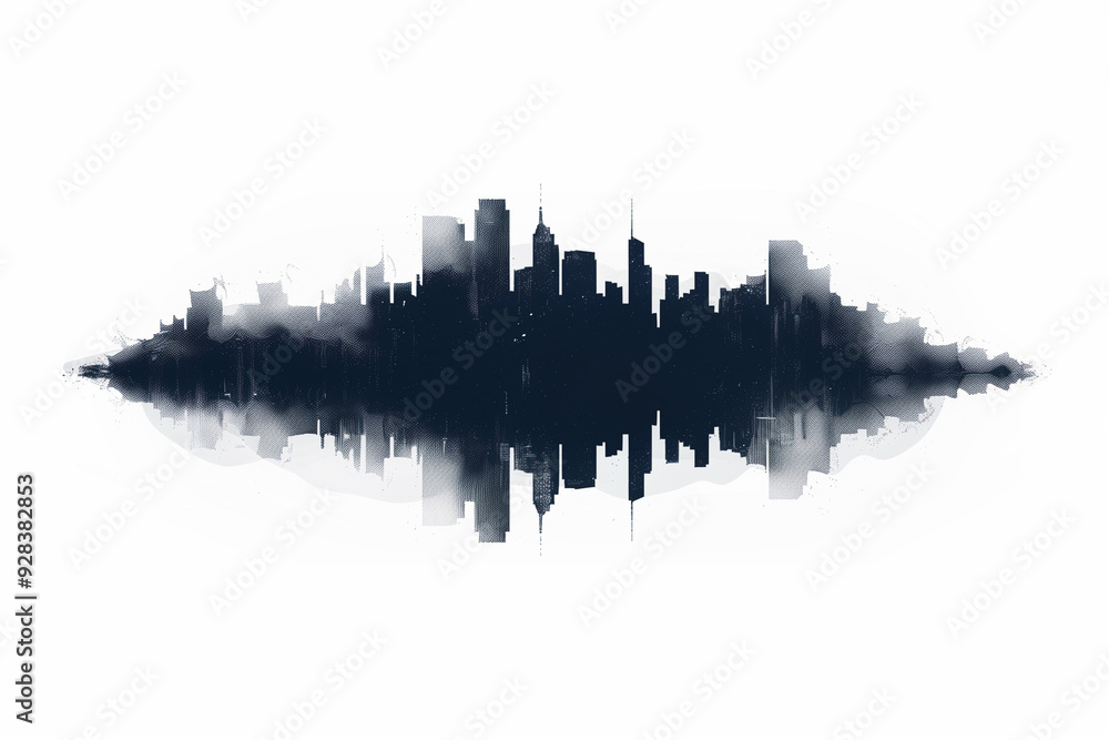 Fototapeta premium abstract city skyline Generative AI 