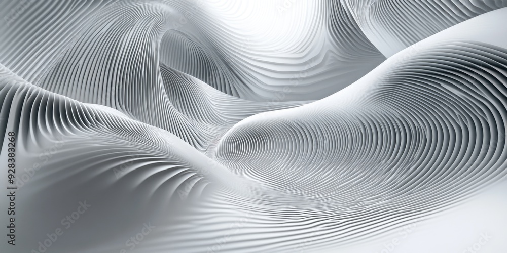 Wavy Black and White Surface Wavy Black and White Surface